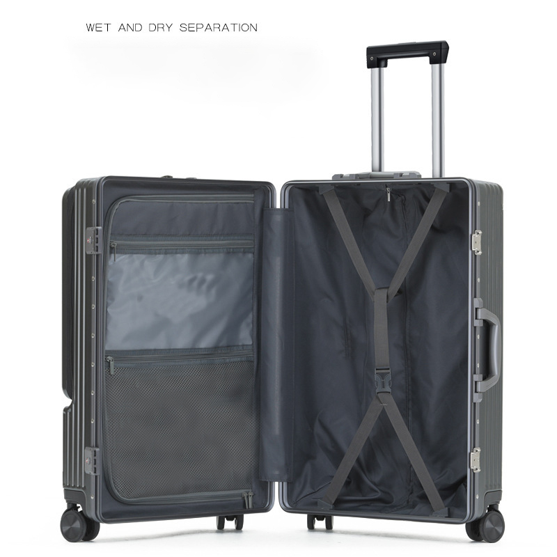20 inch zipper trolley case with open boarding case suitcase 21