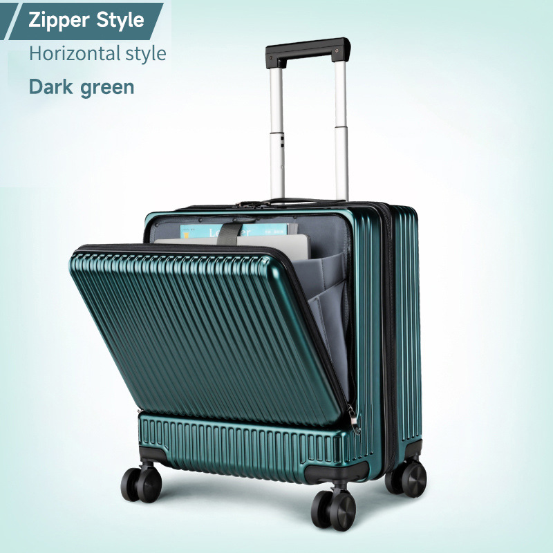 20 inch zipper trolley case with open boarding case suitcase 21