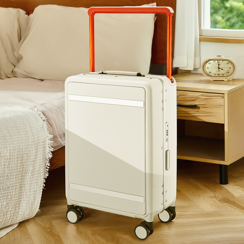 24 inch aluminum frame boarding case universal wheel password wide case 73