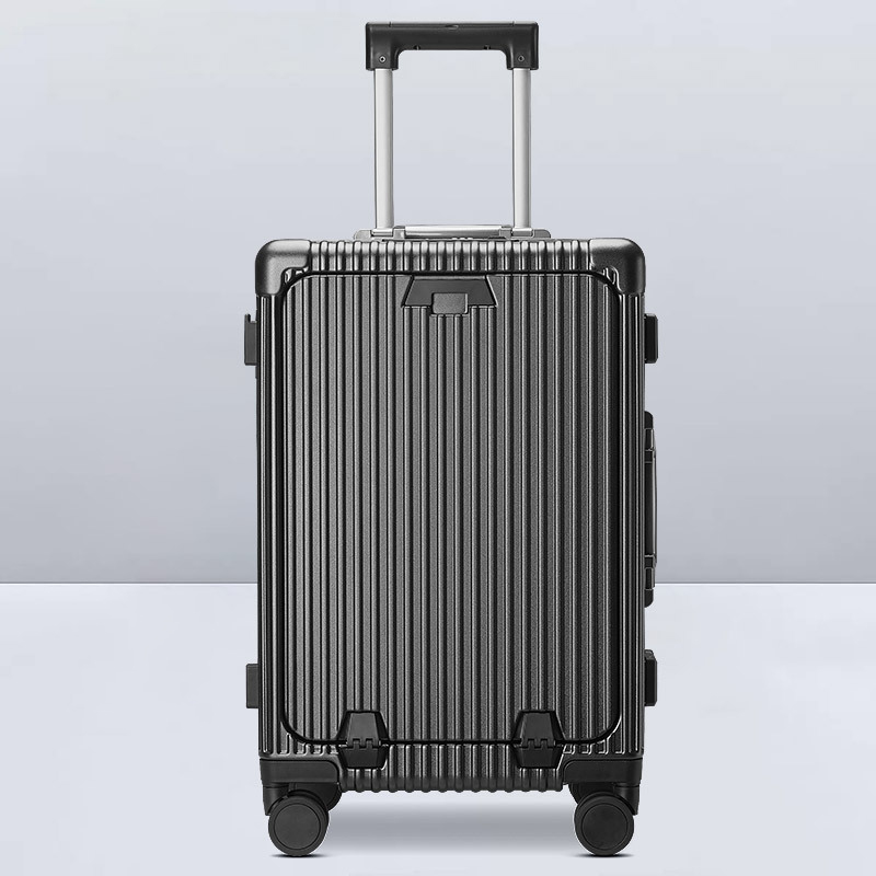 24 inch suitcase trolley case multifunctional front opening luggage 17