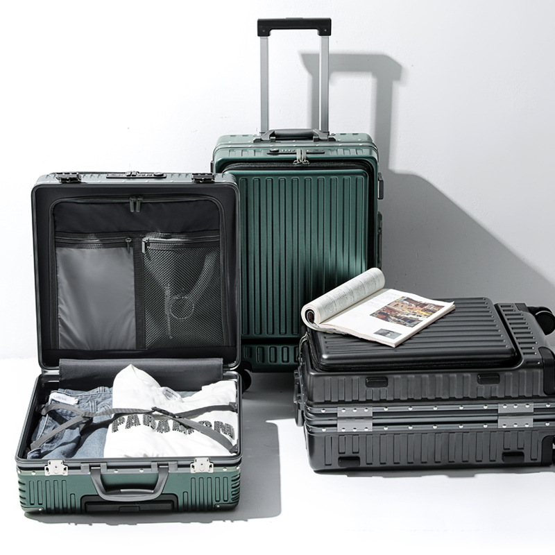Aluminum frame suitcase 24 inch suitcase 20 inch boarding trolley case 100