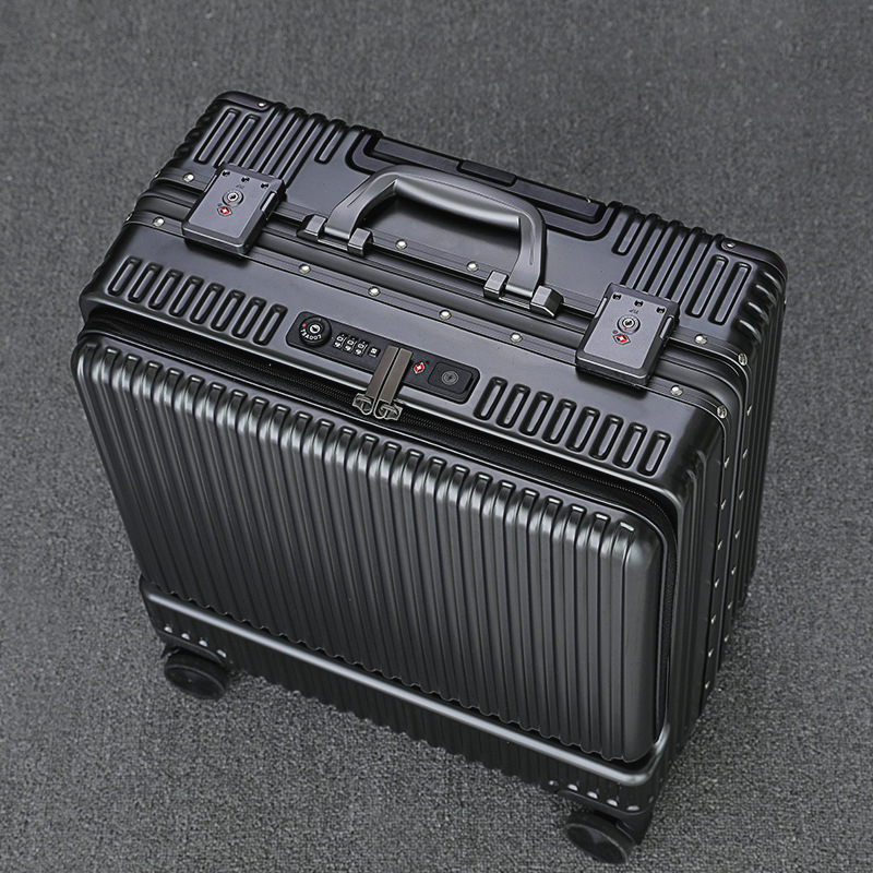 Front opening multifunctional password suitcase trolley case 43
