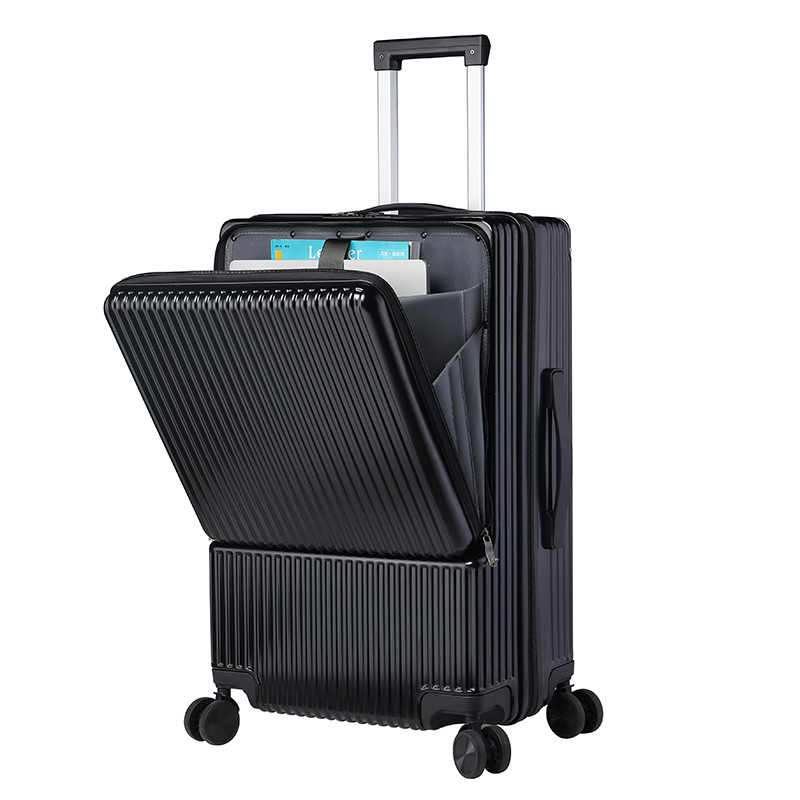 Front opening trolley case multifunctional suitcase lockbox 40