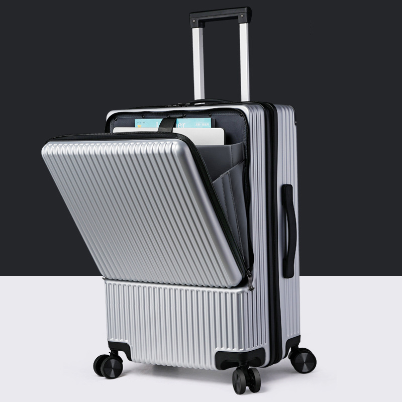 Front opening trolley case multifunctional suitcase lockbox 40