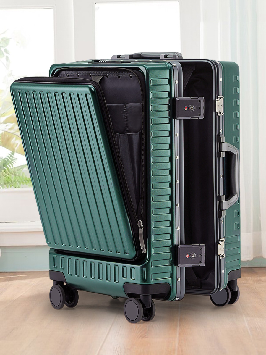 Trolley case password box multifunctional aluminum frame suitcase 05
